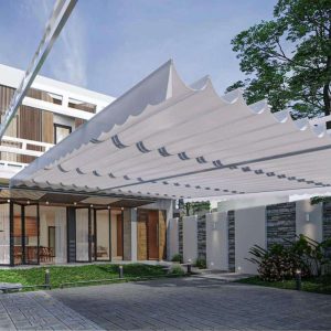 Báo Giá Bạt Mái Xếp Lượn Sóng Ngoài Trời Bền Đẹp