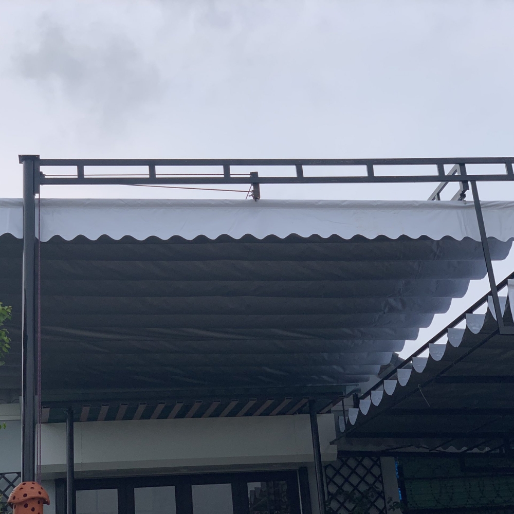 Mái Xếp Lượn Sóng - Bạt Kéo Ngoài Trời Đẹp Rẻ Nhất